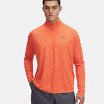 Under Armour Bekleidung Under Armour Tech Textured Half-Zip Longsleeve Herren-Orange