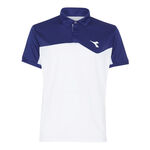 Diadora Bekleidung Diadora Court Polo Herren-Weiß,Dunkelblau
