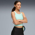 Puma Lauftop Puma Raceday Ultraform Crop Laufshirt Damen-Gr&uuml;n