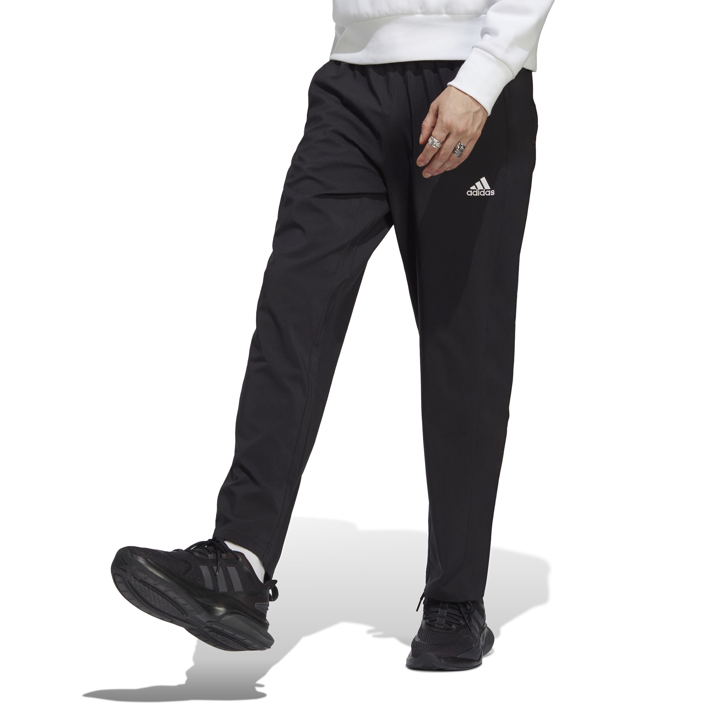 adidas Essentials AEROREADY Embroidered Small Logo Trainingshose Herren Schwarz WeiB online kaufen Tennis Point AT