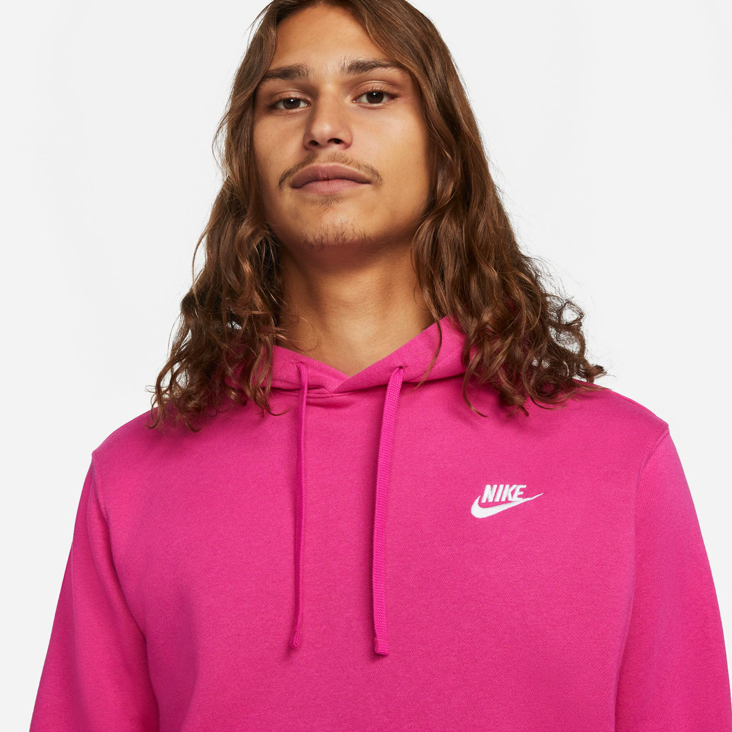 Nike aop club pullover hoodie pink online