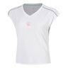 Volley T-Shirt Damen - wei&szlig;, pink
