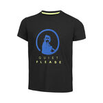 Quiet Please Tennisbekleidung Quiet Please Advantage Logo T-Shirt Jungen-Schwarz,Blau
