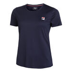Fila Bekleidung Fila Leonie T-Shirt Damen-Dunkelblau,Wei&szlig;