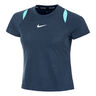 Court Dri-Fit Advantage T-Shirt Damen - dunkelblau, türkis