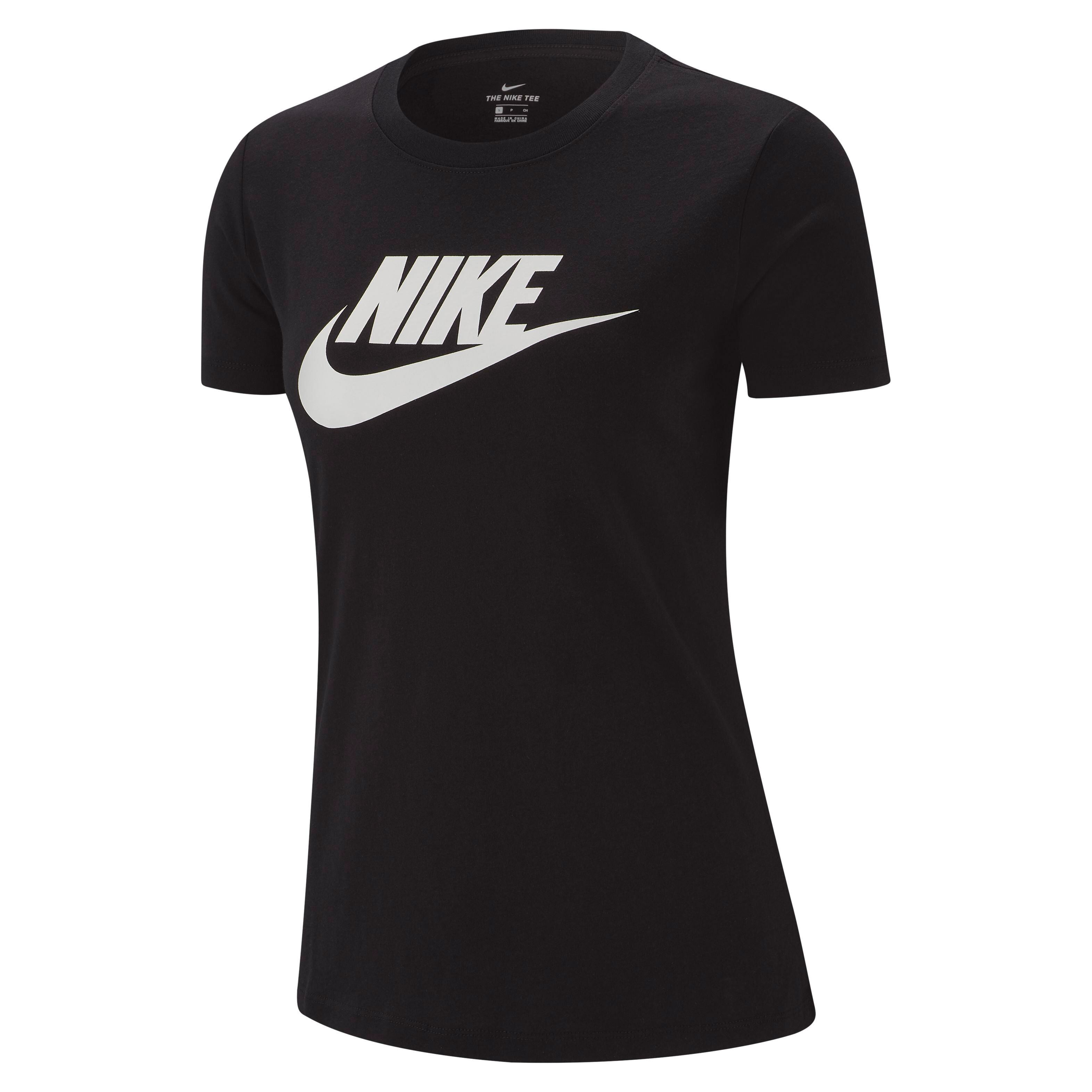 Nike Sportswear Essential T Shirt Damen Schwarz WeiB online kaufen Tennis Point AT