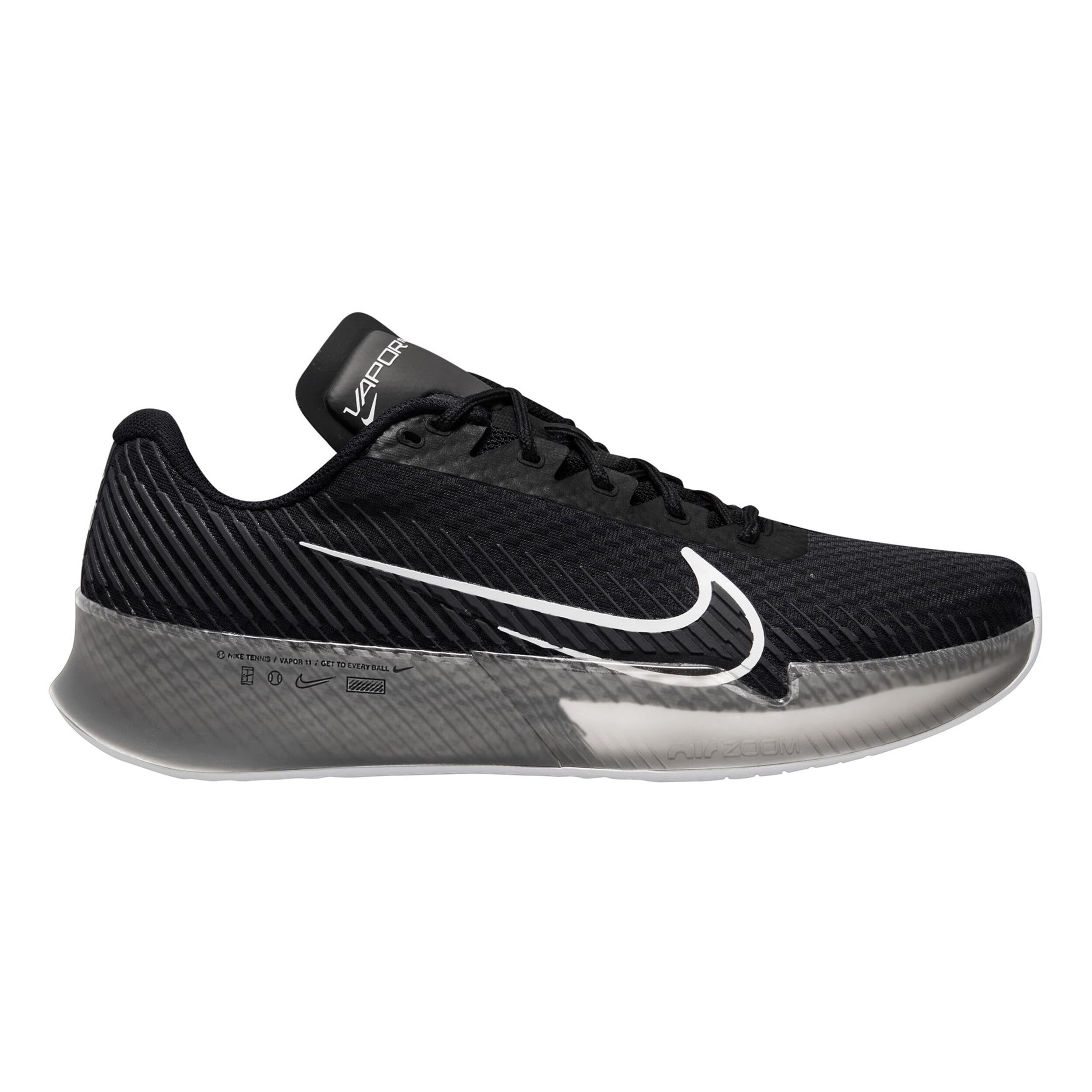 Nike Air Zoom Vapor 11 Allcourtschuh Herren Schwarz Dunkelgrau online kaufen Tennis Point AT