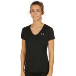Under Armour Bekleidung Under Armour Tech Solid T-Shirt Damen-Schwarz,Silber