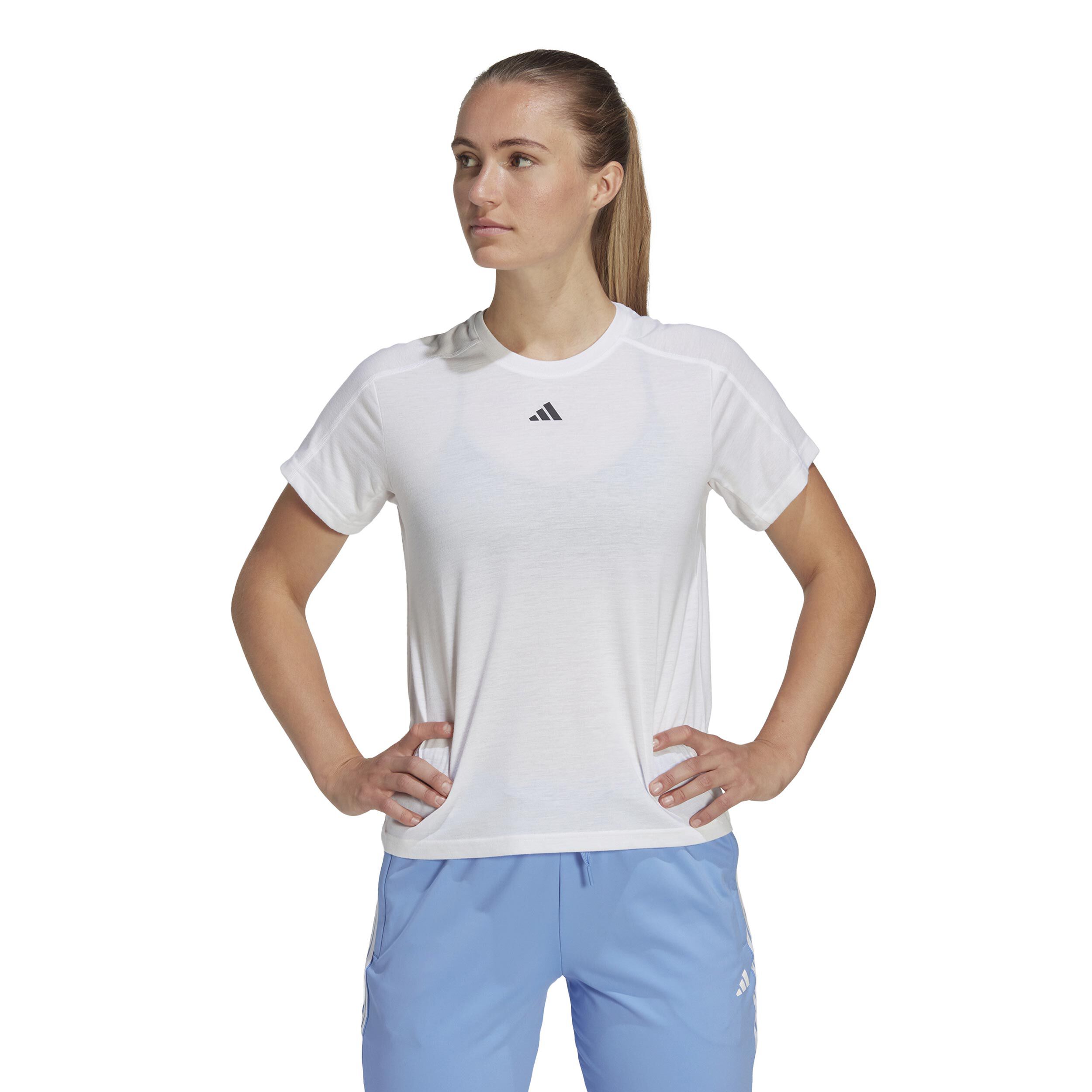 adidas Training Essentials Crew T Shirt Damen WeiB online kaufen Tennis Point AT