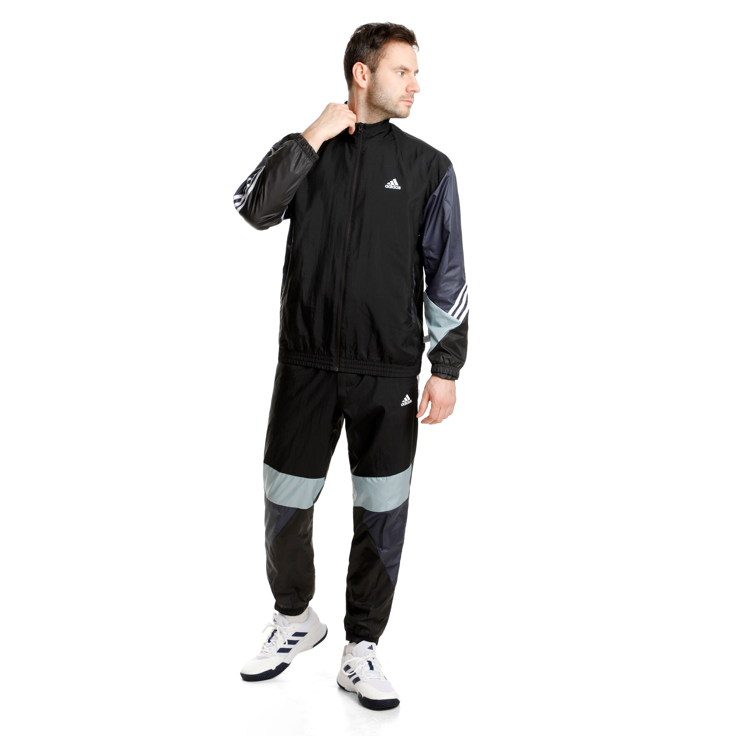 adidas Woven Fut Retro Trainingsanzug Herren Schwarz Mehrfarbig online kaufen Tennis Point AT