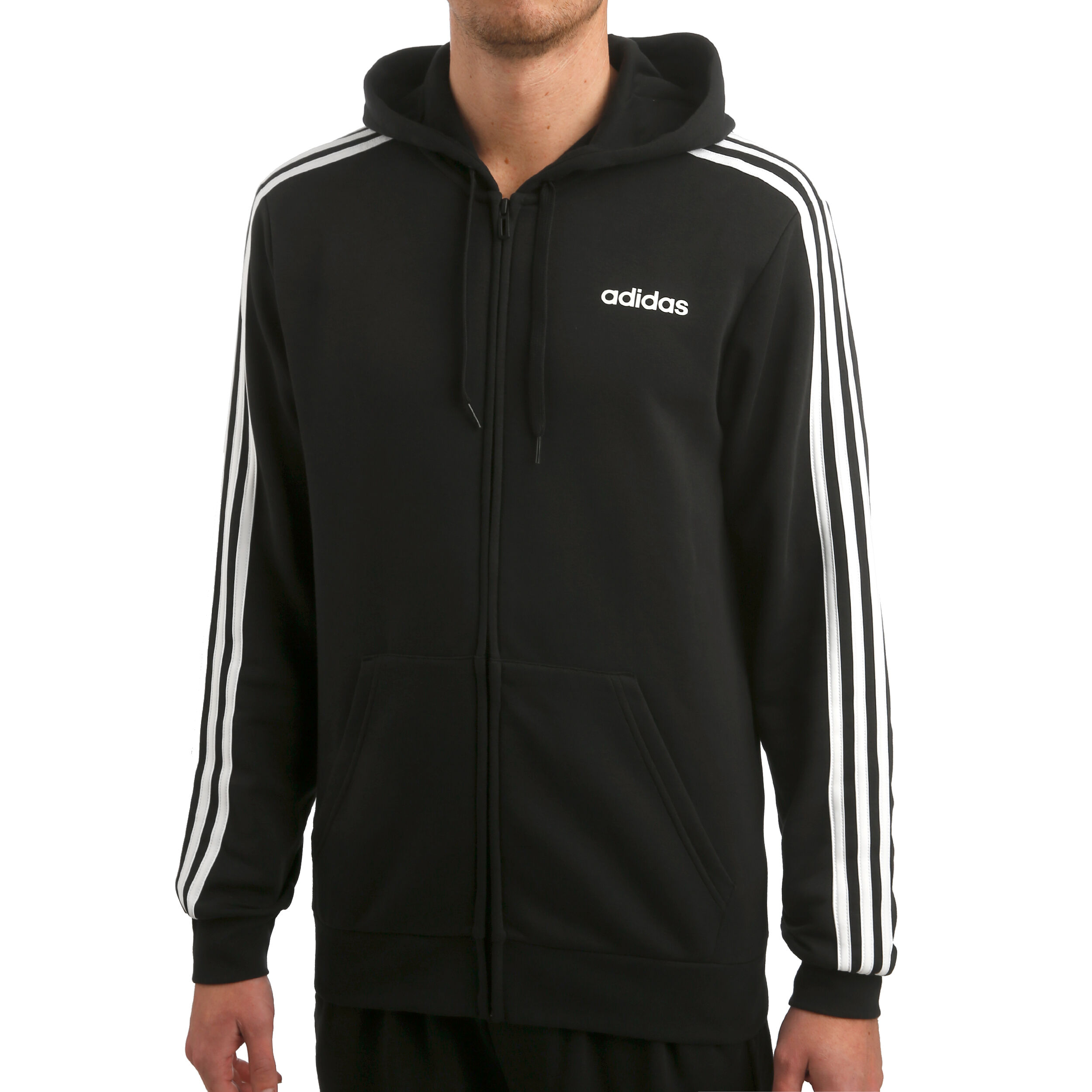 adidas Essentials 3 Stripes Sweatjacke Herren Schwarz adidas Essentials Logo Hoody Herren Schwarz online kaufen