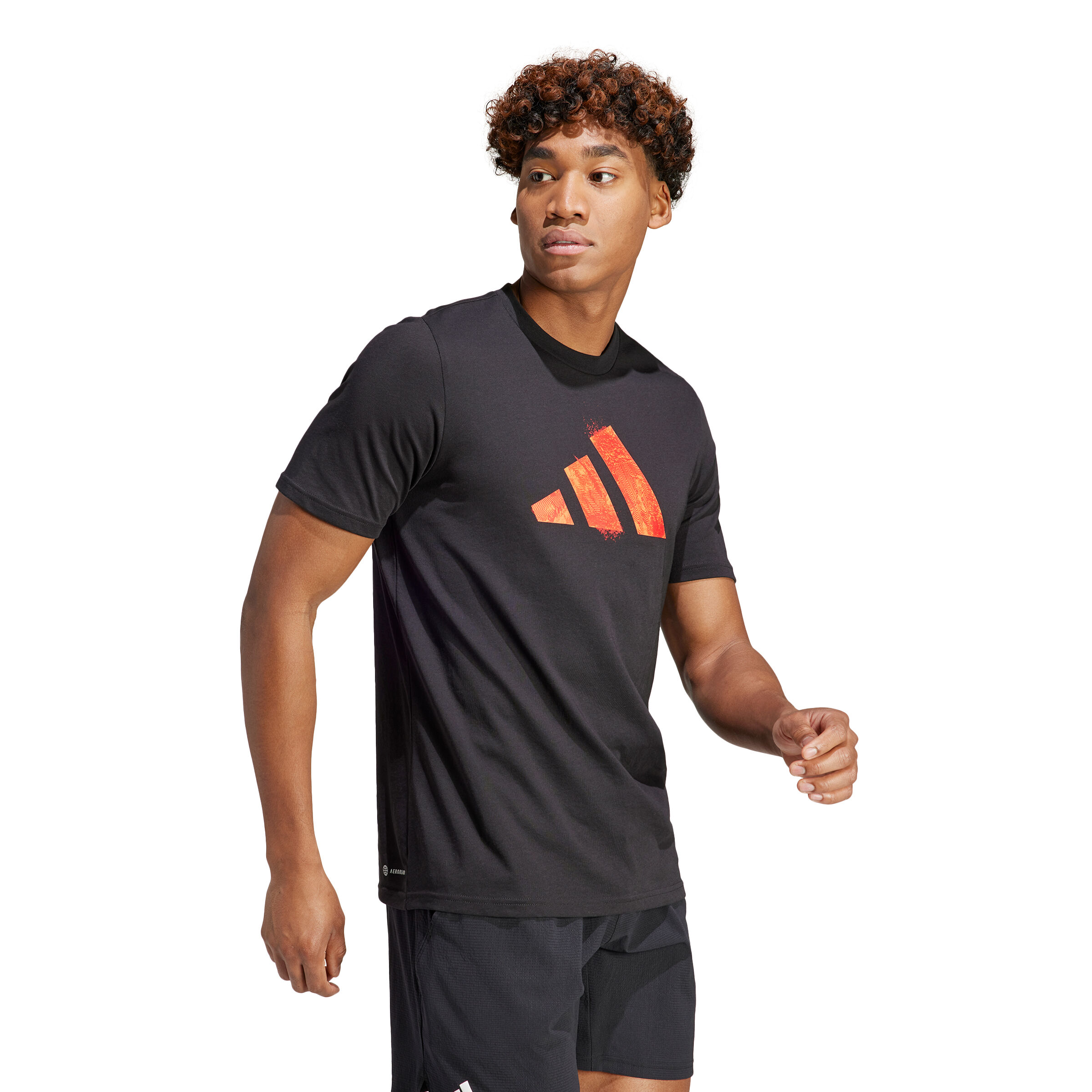 Adidas shirt schwarz orange on sale