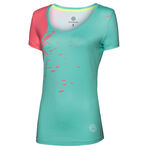 BIDI BADU Bekleidung BIDI BADU Amari Tech Round-Neck T-Shirt Damen-Mint,Koralle