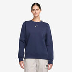 Nike Bekleidung Nike Phoenix Fleece Crew Sweatshirt Damen-Dunkelblau,Creme