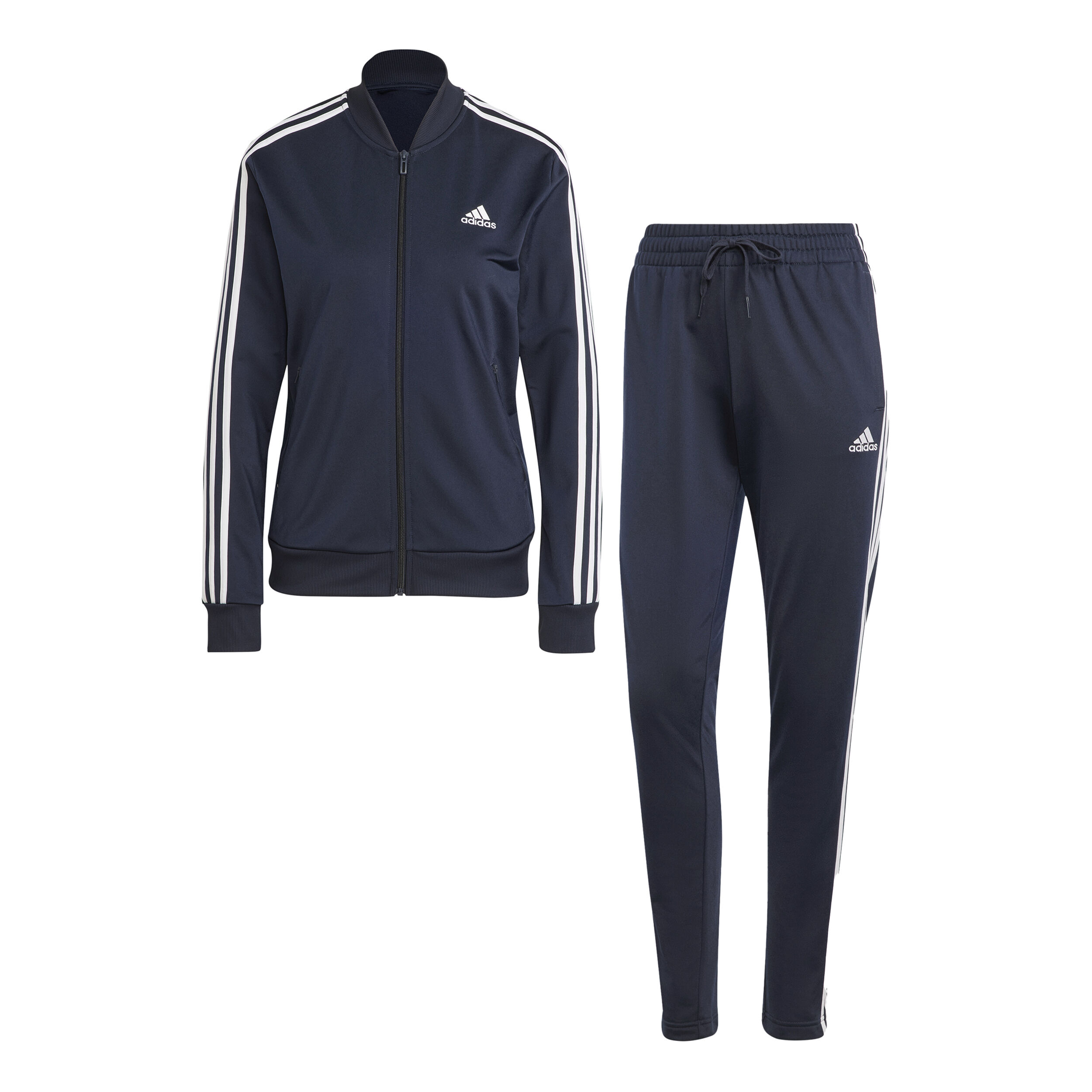 adidas 8 Stripes Trainingsanzug Damen Dunkelblau WeiB online kaufen Tennis Point AT