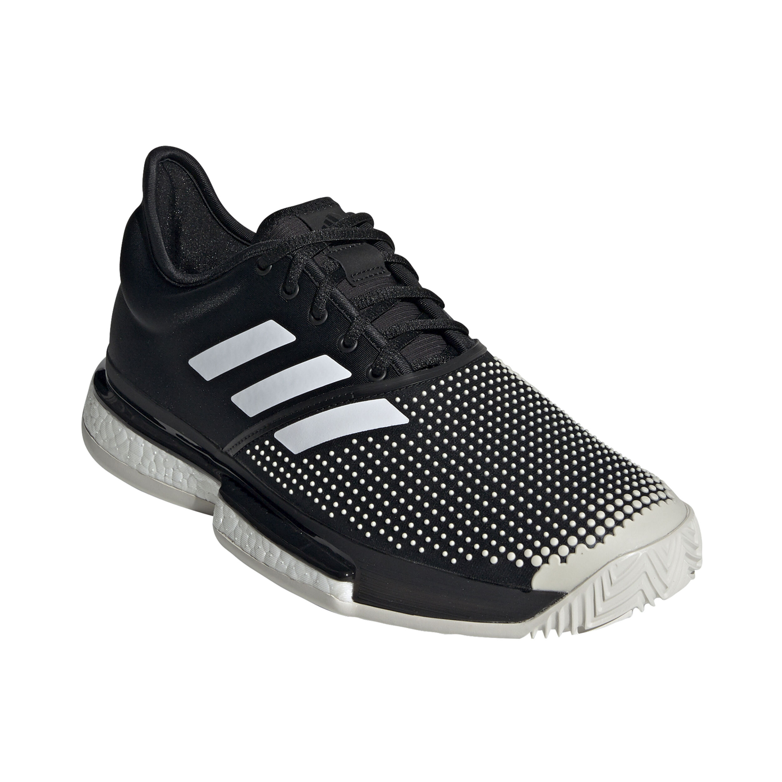 adidas SoleCourt Boost Clay Sandplatzschuh Herren Schwarz Wei