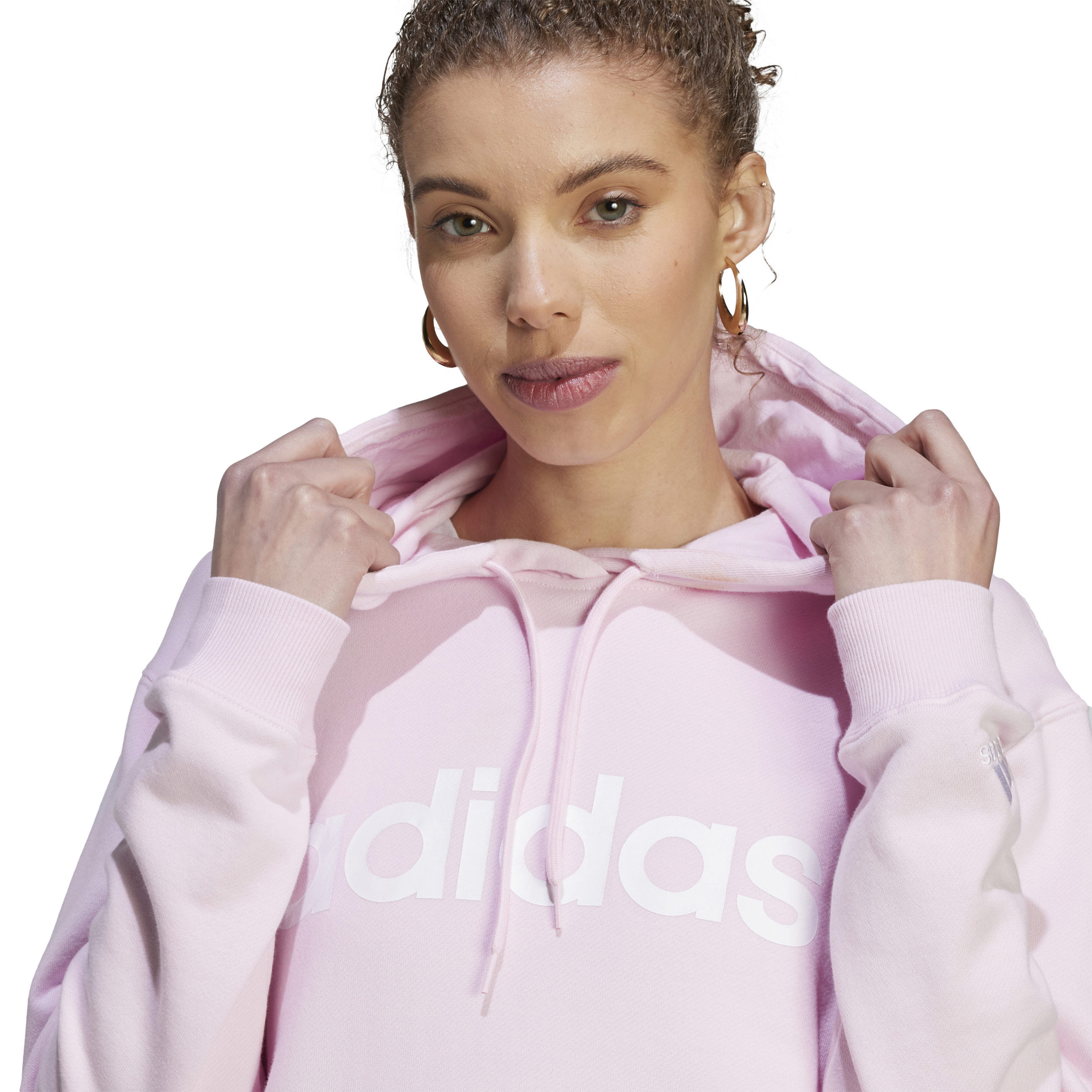adidas Linear French Terry Hoody Damen Rosa WeiB online kaufen Tennis Point AT