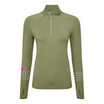 Ronhill Bekleidung Ronhill Tech Afterhours 1/2 Zip Laufshirt Damen-Oliv