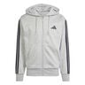 Essentials 3 Stripes Sweatjacke Herren - grau, schwarz