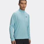 Under Armour Bekleidung Under Armour Tech Textured Half-Zip Longsleeve Herren-Blau