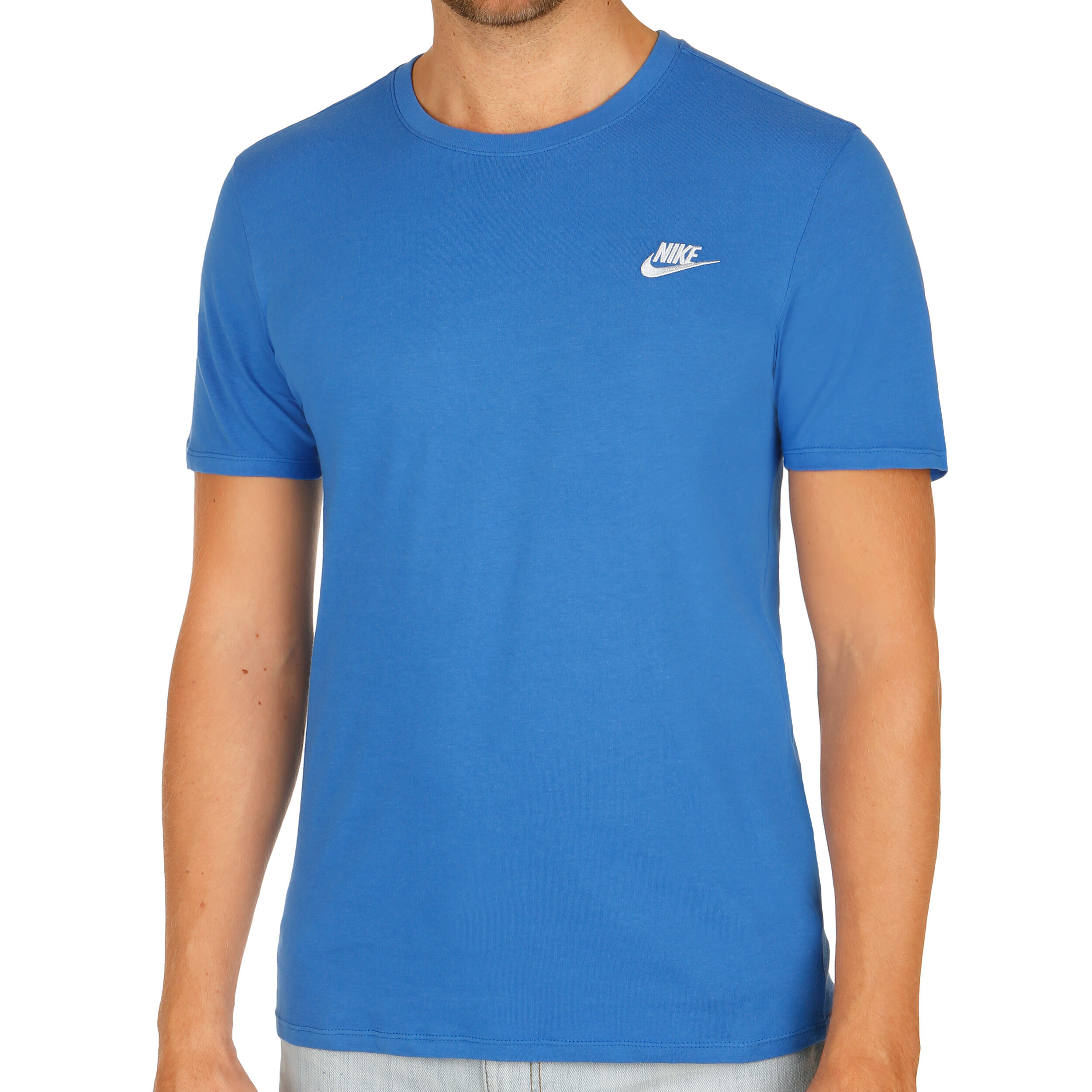 Nike t shirt weiß blau clearance