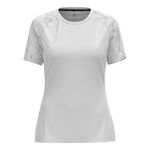 Odlo Bekleidung Odlo Essential Print Crew Neck Laufshirt Damen-Wei&szlig;