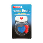 Tourna Schlägerzubehör Tourna Vibrex Heart Dämpfer 3er Pack-Rot,Schwarz