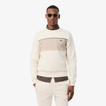 Lacoste Sweatshirt Lacoste Colorblock Sweatshirt Herren - creme, beige