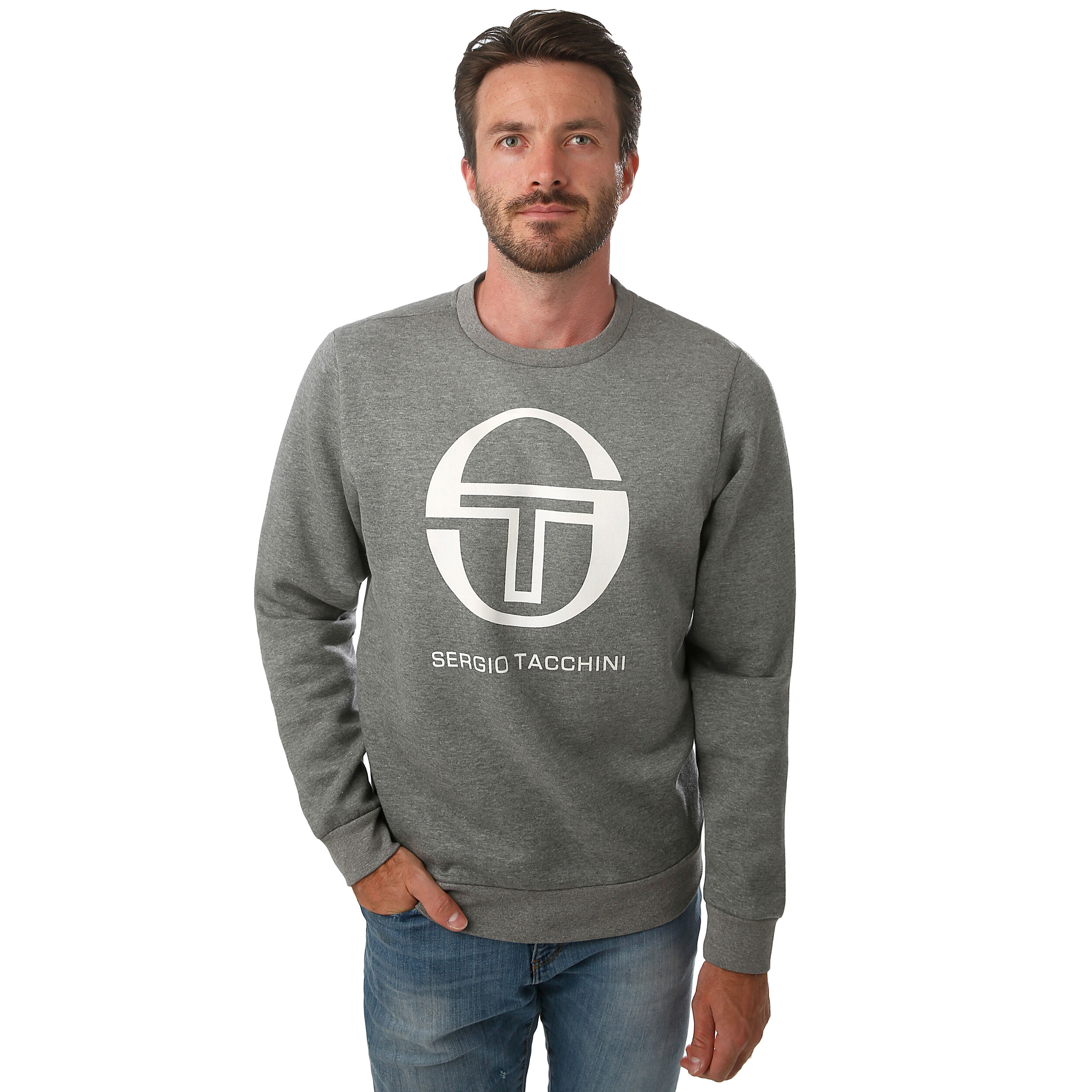 Sergio Tacchini Zelda Sweatshirt Herren Dunkelgrau WeiB online kaufen Tennis Point AT