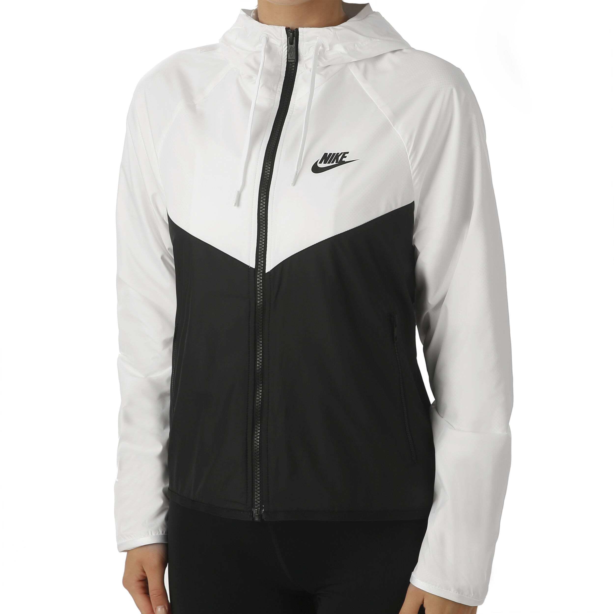 Nike Sportswear Windrunner Trainingsjacke Damen WeiB Schwarz online kaufen Tennis Point AT