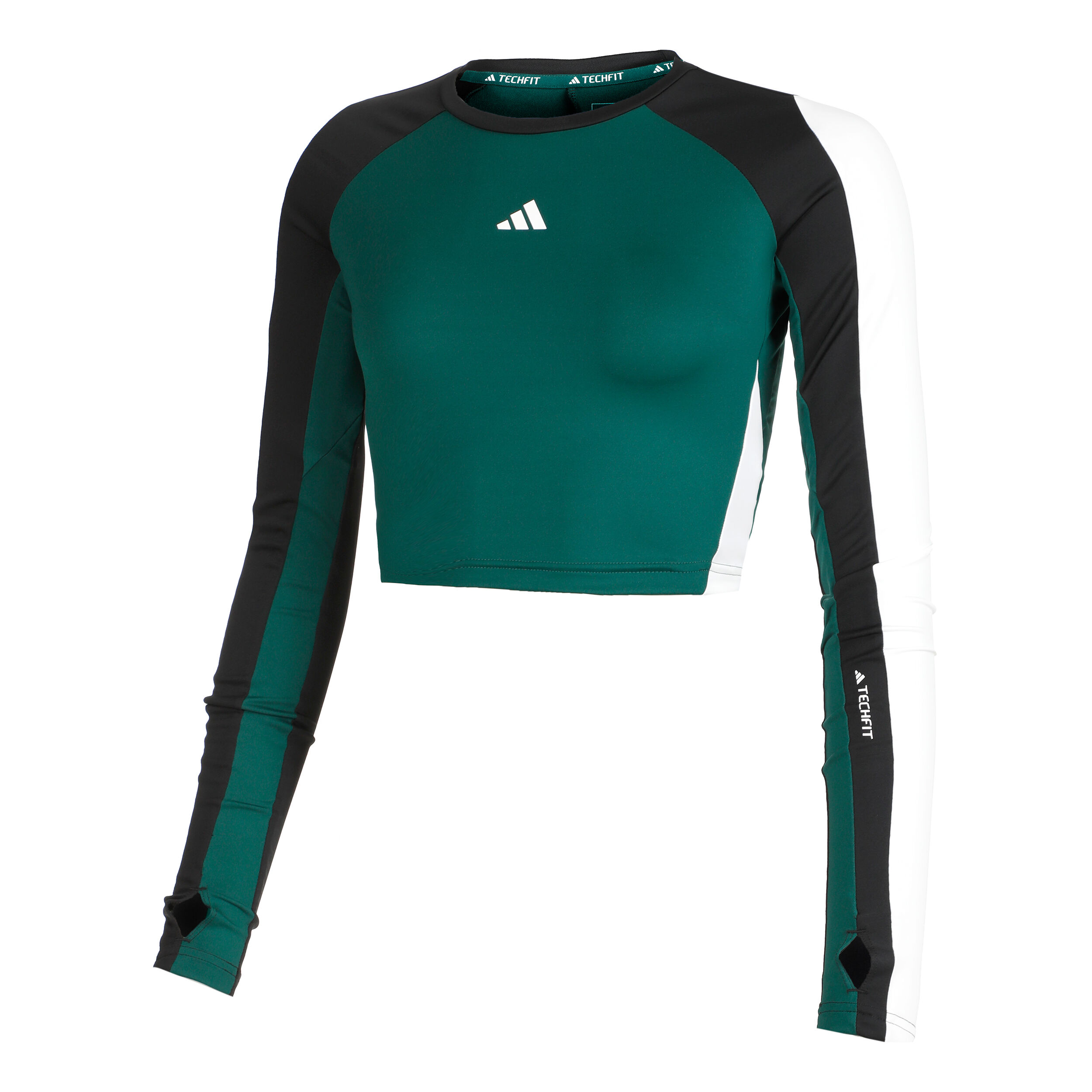 adidas Tech Fit Color Block Longsleeve Damen Schwarz online kaufen