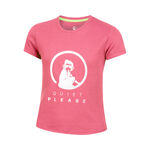 Quiet Please Bekleidung Quiet Please Baseline Logo T-Shirt M&auml;dchen-Pink