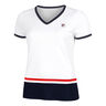 Elisabeth T-Shirt Damen-Weiß,Dunkelblau