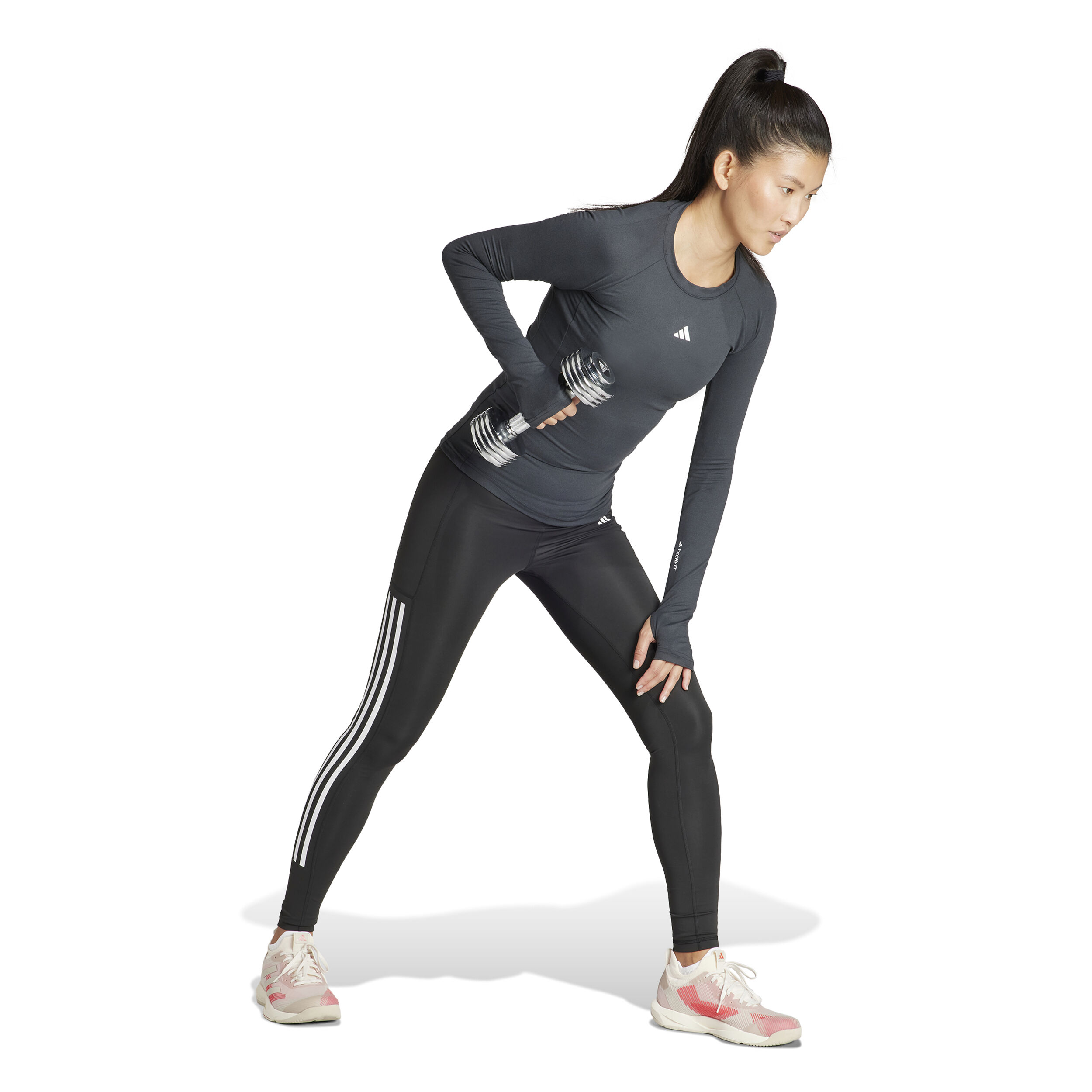 adidas Tech Fit Longsleeve Damen Schwarz online kaufen Tennis Point AT