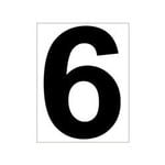 Tegra Platzbedarf Tegra Platzziffer 6 Schild-Weiß,Schwarz