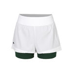Lacoste Bekleidung Lacoste Shorts Damen - weiß, dunkelgrün