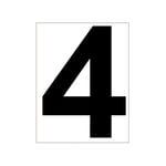Tegra Platzbedarf Tegra Platzziffer 4 Schild-Weiß,Schwarz