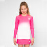 Crew Gradiant Longsleeve Mädchen-Pink,Weiß
