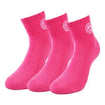 BIDI BADU Bekleidung BIDI BADU Gila Ankle Tech Sportsocken 3er Pack Unisex - pink, wei&szlig;