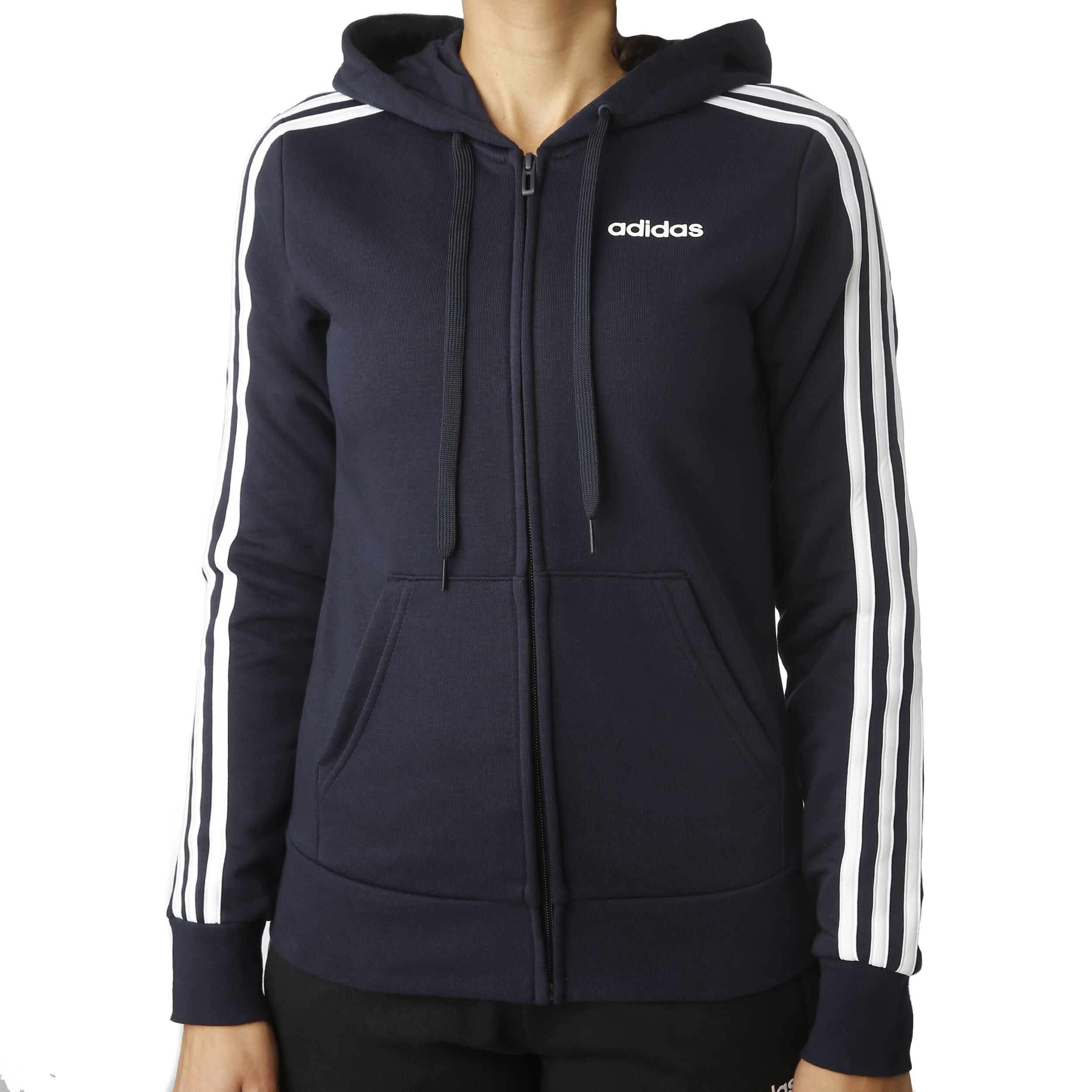 adidas Essentials 3 Stripes Sweatjacke Damen Dunkelblau adidas Essentials 3 Stripes Sweatjacke Damen Dunkelblau