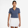 Court Heritage Crop Polo Damen-Blaugrau