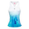 Yaka Tech Tank-Top Damen-Weiß,Hellblau