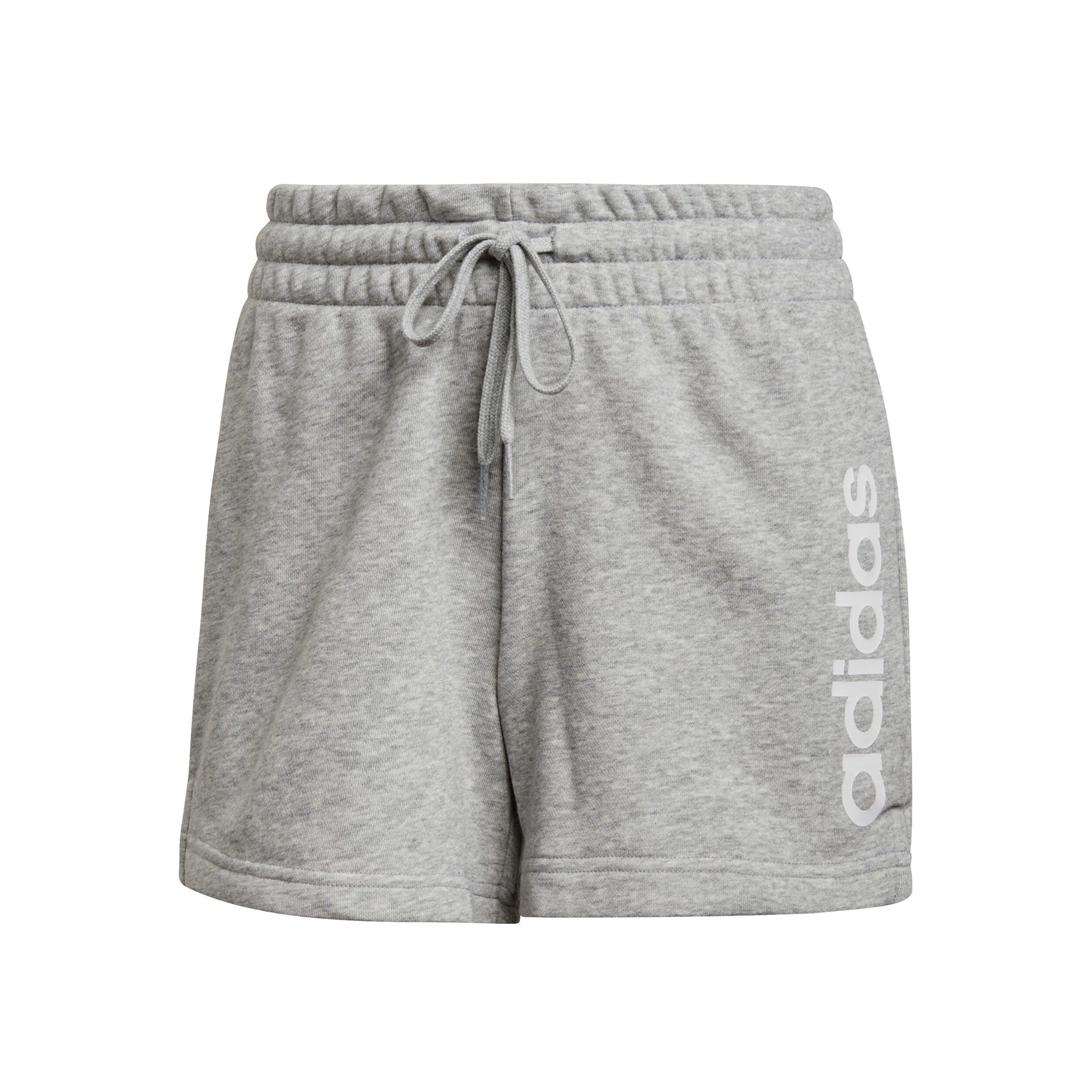 adidas Linear French Terry Shorts Damen Grau WeiB online kaufen Tennis Point AT
