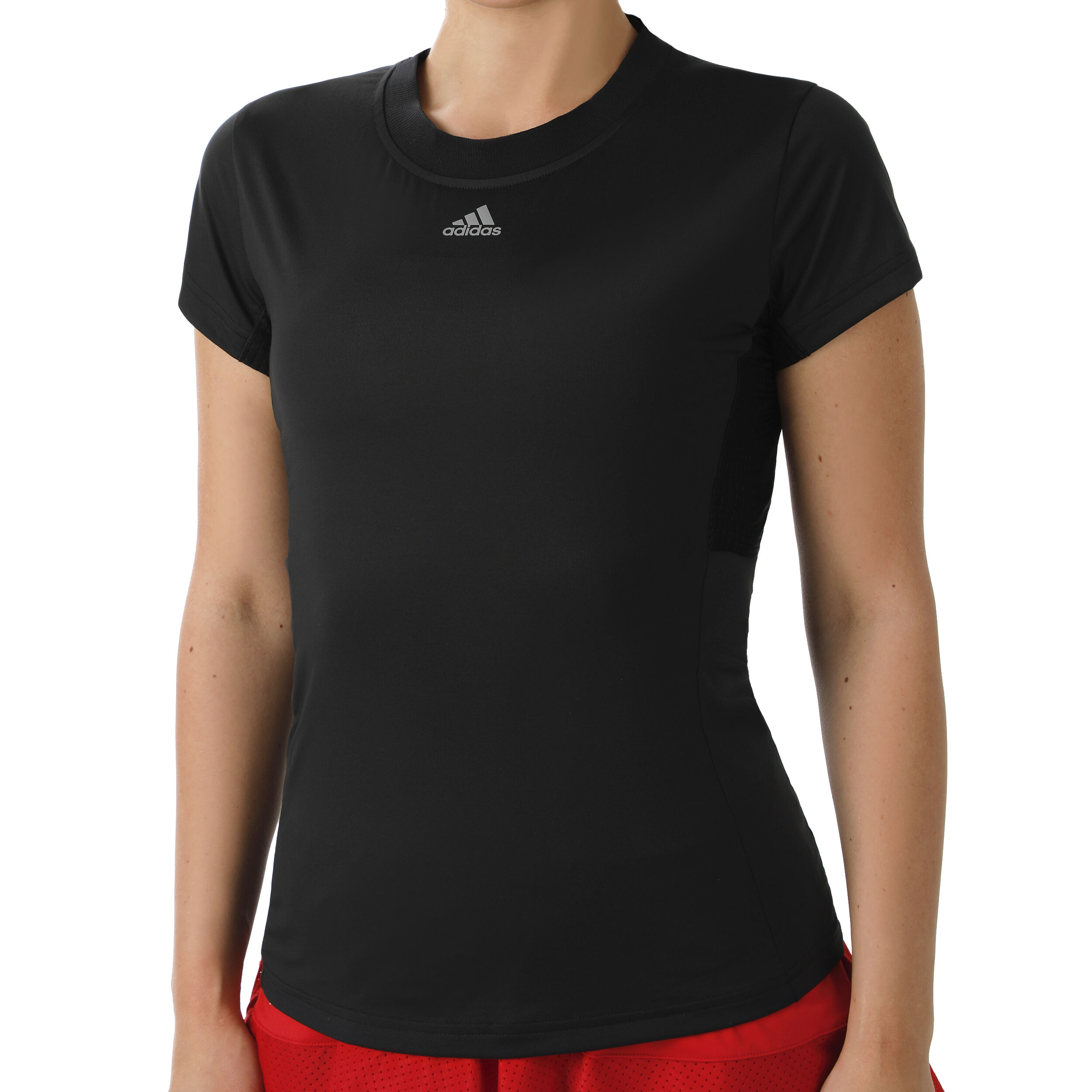 Tennis T Shirt Damen Schwarz, Silber Tennis T Shirt Damen Schwarz, Silber