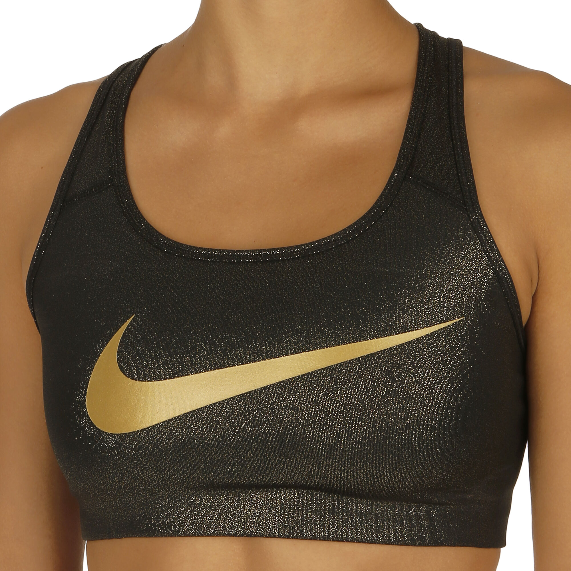 Nike Pro Dry Fit Classic Swoosh Sport-BH Damen - Schwarz ...