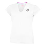 BIDI BADU Bekleidung BIDI BADU Crew V-Neck T-Shirt Damen-Wei&szlig;