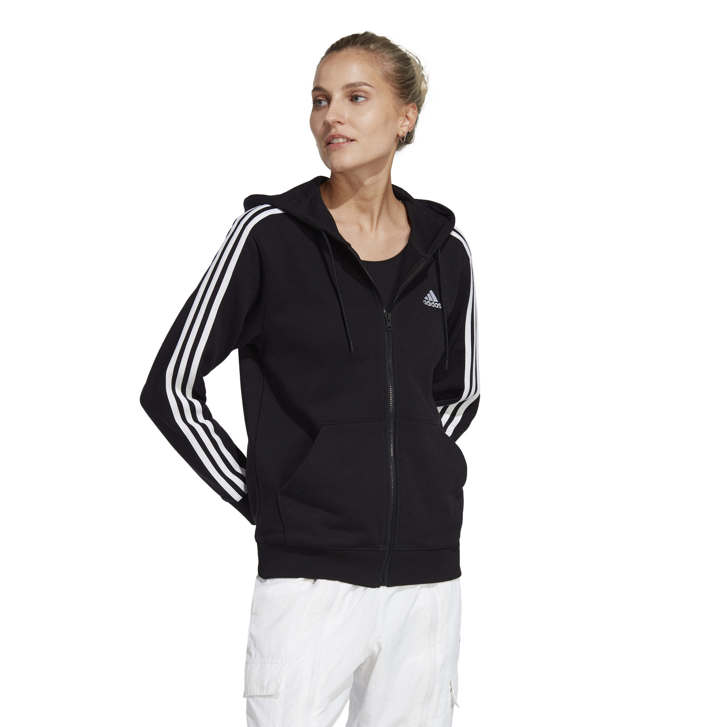 Adidas sweatjacke schwarz damen discount