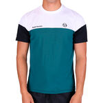 Sergio Tacchini Tennisbekleidung Sergio Tacchini Prave 024 PL T-Shirt Herren - wei&szlig;, petrol