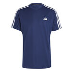 adidas Bekleidung adidas Training Essential Base 3 Stripes T-Shirt Herren-Dunkelblau,Wei&szlig;