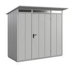 Hörmann Set Berry Gerätehaus Modern-P,Typ1,RAL9006, 1 flg, inkl. Zubehör